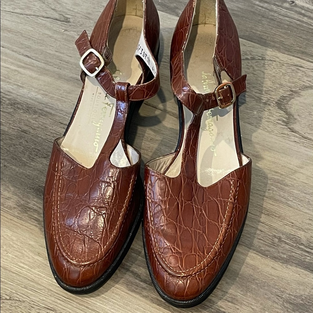 Women’s Leather T Strap Shoes